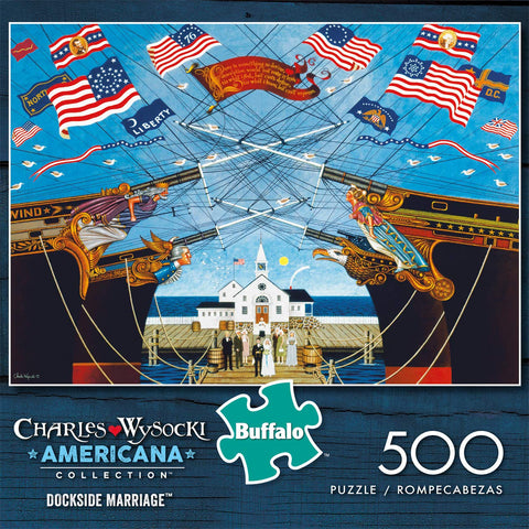 Buffalo Games - Charles Wysocki - Dockside Marriage - 500 Piece Jigsaw Puzzle