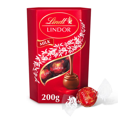 Lindt Lindor Milk Chocolate Truffles Box - Approx 16 balls, 200g - Chocolate Truffles with a Smooth Melting Filling - Gift Present - Valentine's Day, Birthday, Celebrations, Congratulations