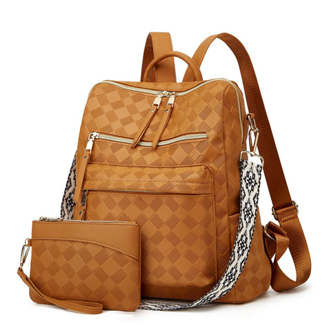 Makes Backpack Purse for Women PU Leather Travel backpack Design Convertible handbag with Purse 2 Piece
