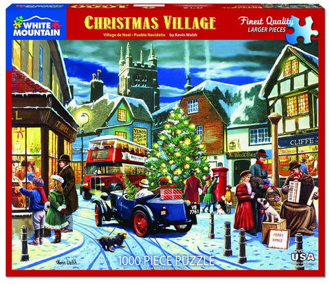 White Mountain Puzzles Christmas Village - 1000 Piece Jigsaw Puzzle