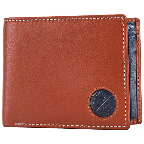 HORNBULL Billy Brown/Rust Mens Leather Wallet | Premium Qaulity Leather Wallet for Mens | Mens Wallet, Brown/Rust, Modern