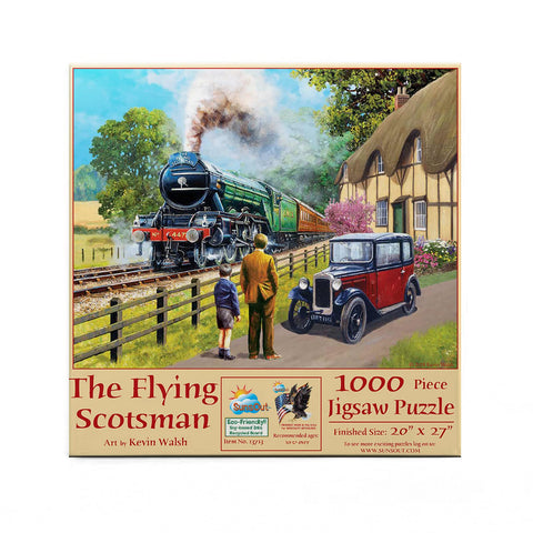 SUNSOUT INC - The Flying Scotsman - 1000 pc Jigsaw Puzzle by Artist: Kevin Walsh - Finished Size 20" x 27" Fathers Day - MPN# 13713