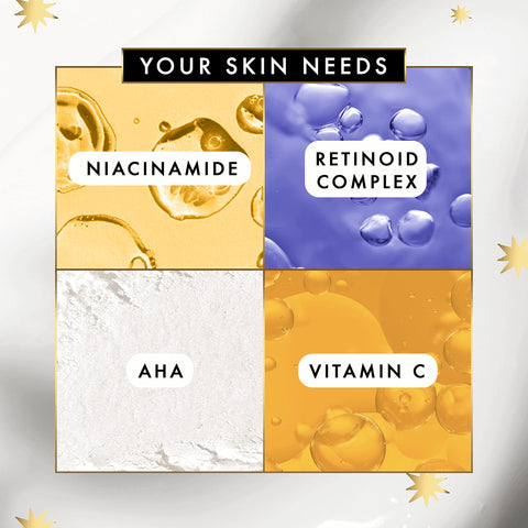 Olay Moisturiser Gift Box, Womens Skin Care Gift Sets & Kits, Vitamin C + AHA 24 Face Cream 50ml, Retinol 24 MAX Night Cream 50ml & Eye Cream 15ml For Smooth & Glowing Skin