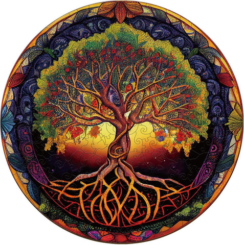 Wooden Puzzle-200 Pcs Wooden Puzzle for Adults Unique Shape Advanced Tree Wooden Jigsaw Puzzle for Adults,Challenging Wooden Jigsaw Puzzle Unique Shaped Puzzle for Adults 11.8x11.8 in