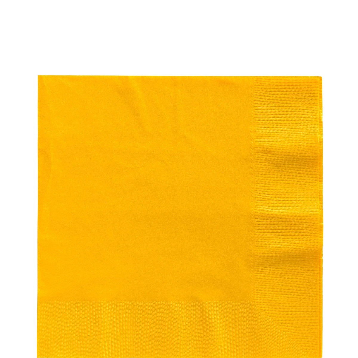 Big Party Pack Luncheon Napkins 13"x13", 125/Pkg, Sunshine Yellow