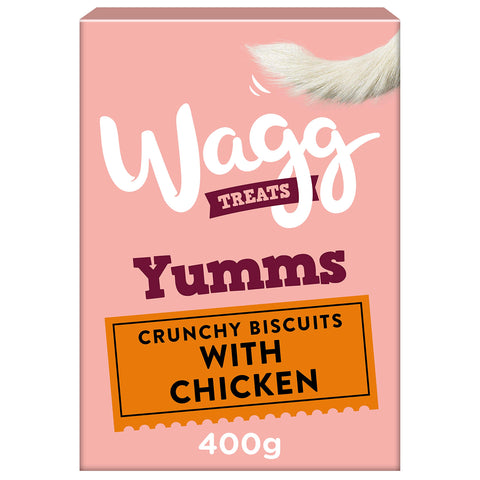 Wagg Yumms Chicken Dog Treats 400g, pack of 5