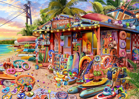 HUADADA Jigsaw Puzzles 1000 Pieces for Adults | Beach Shop | 1000 Piece Puzzle Educational Games Home Decoration Puzzle.