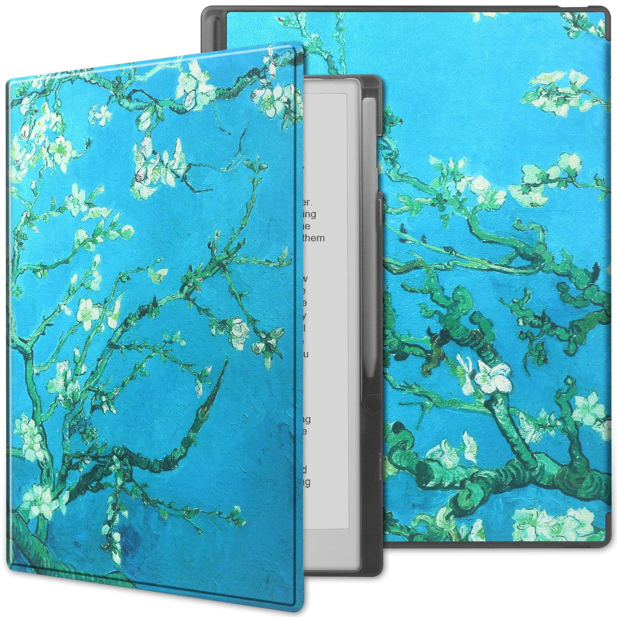 HoYiXi Case for reMarkable Paper Pro 11.8” (2024 Released),Lightweight and Hard Back Shell Protective Book Folio Cover, fit reMarkable paper tablet with 11.8” color display?Auto Sleep/Wake,flower