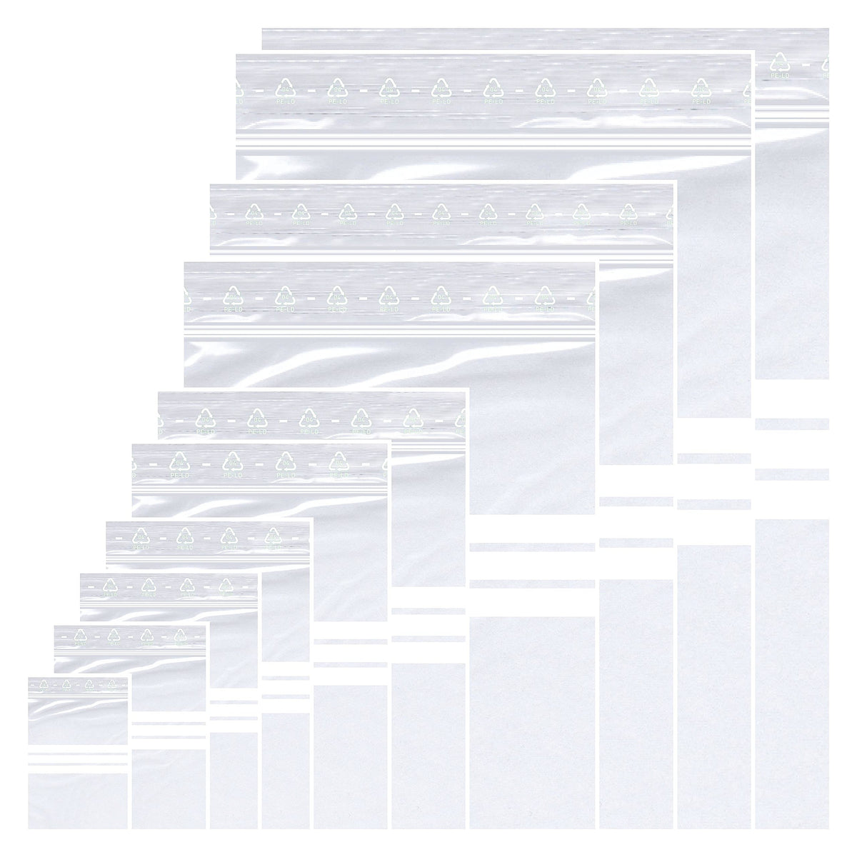 Pack of 100 Ziplock Bags 10 x 15 cm Small Packing Bags Freezer Bags Reusable Baggys Zip Bags Baggies 50 µm Thick with Label Field (100 x 150 mm)