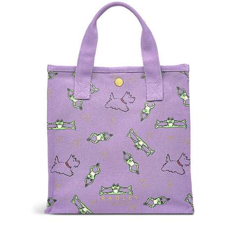 RADLEY London Jumping for Joy- Small Open Top Tote Bag Recycled Fabric in Lavender Lilac