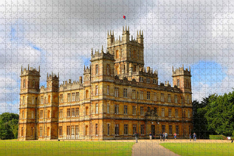 Umsufa UK England Highclere Castle Newbury Jigsaw Puzzle for Adults 1000 Piece Wooden Travel Gift Souvenir