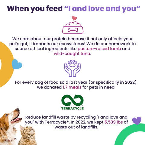 "I and love and you" Trial Size Naked Essentials Lamb & Bison, Grain Free Dry Dog Food, 4 LB