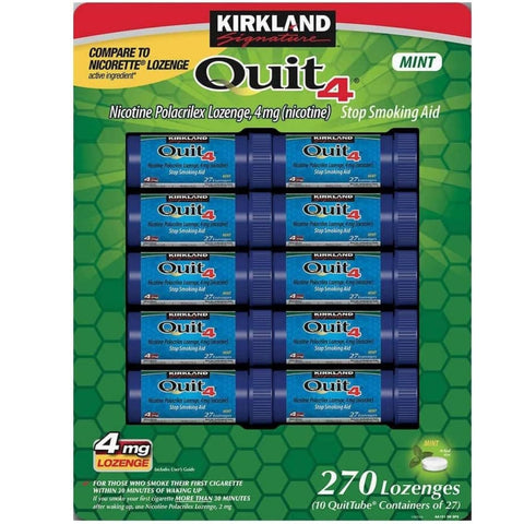 Kirkland Signature Quit Lozenges 4mg, 270 Pieces