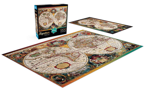 Buffalo Games - Antique Map - 1000 Piece Jigsaw Puzzle for Adults Challenging Puzzle Perfect for Game Nights - 1000 Piece Finished Size Is 26.75 x 19.75