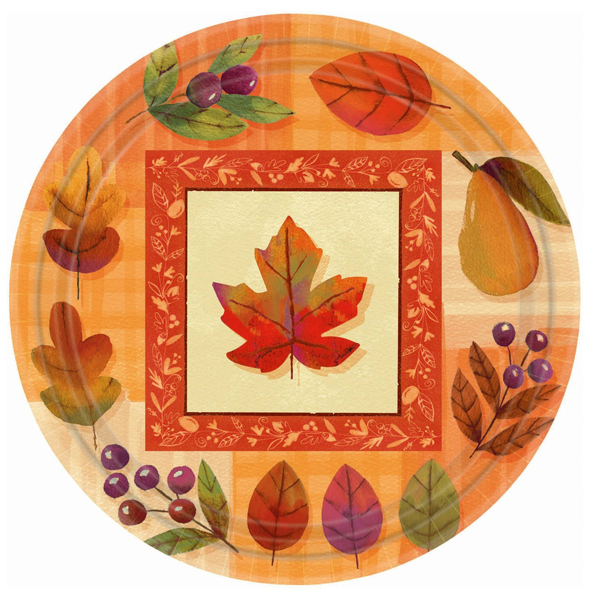 Watercolor Leaves - Dinner Plates Party Accessory