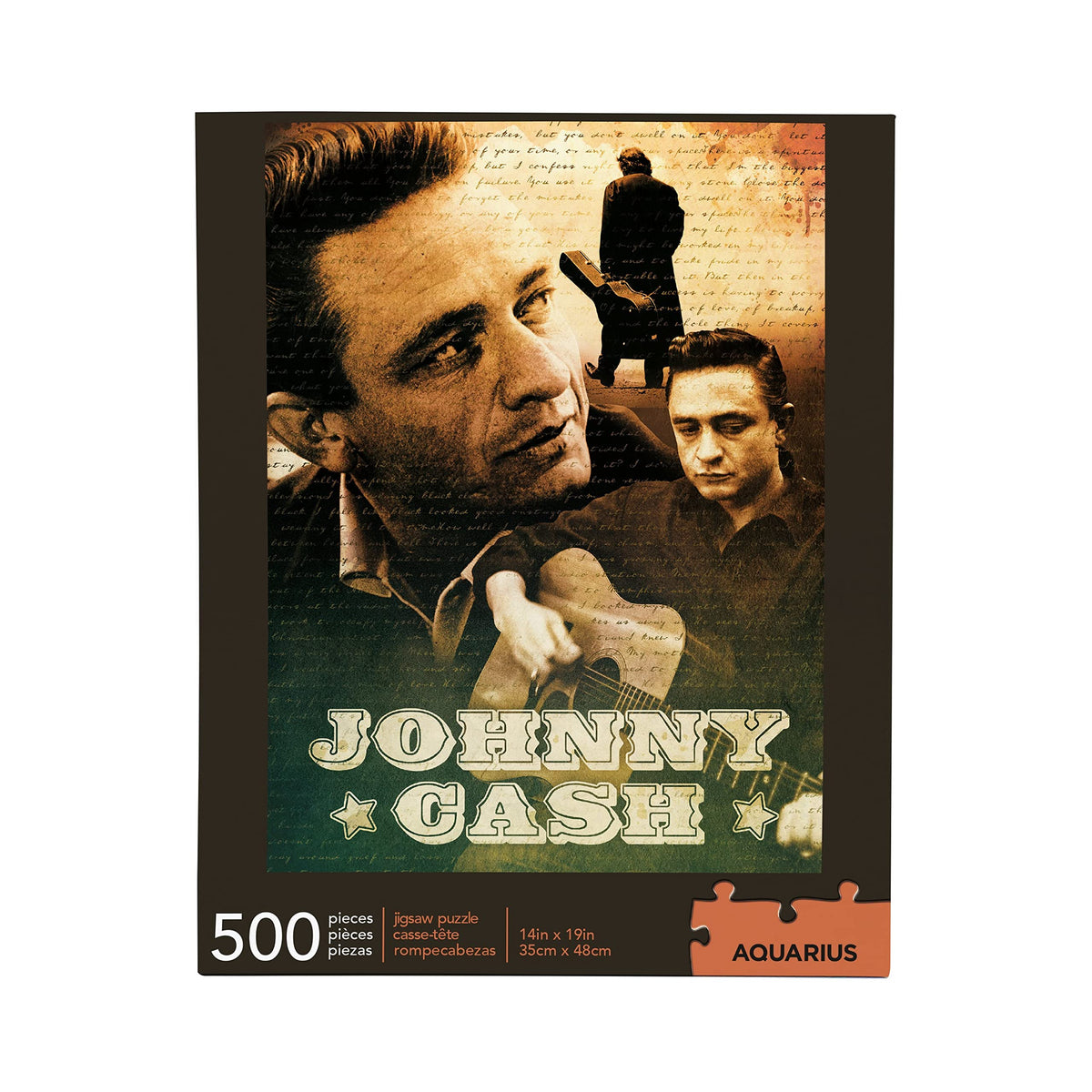 AQUARIUS Johnny Cash Puzzle (500 Piece Jigsaw Puzzle) - Glare Free - Precision Fit - Officially Licensed Johnny Cash Merchandise & Collectibles - 14 x 19 Inches