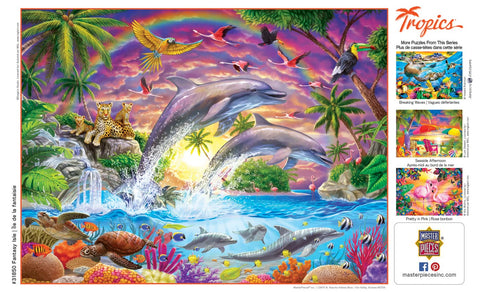 MasterPieces 300 Piece EZ Grip Jigsaw Puzzle - Fantasy Isle - 18"x24"