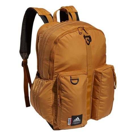 adidas Unisex's Iconic 3 Stripe Backpack, Mesa Brown/Black, One Size