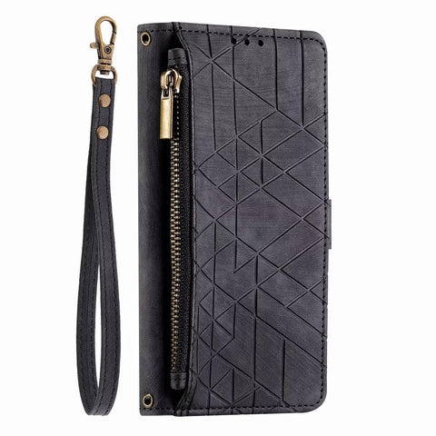 LIUZIHAN Case for OnePlus 12. Anti-Scratch, Flip Case Side suction Kickstand Feature Card Slots Case, PU Leather Folio Cover for OnePlus 12.Black