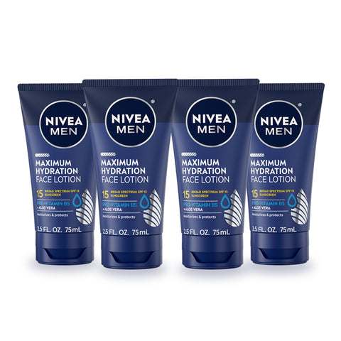 Nivea for Men Skin Essentials Protective Lotion, SPF 15, 2.5-Ounce Tubes (Pack of 4) by Nivea for Men [Beauty]