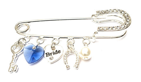 Equilibrium Wedding Silver Plated 'Bridal Pin' Keepsake - Old New Borrowed Blue