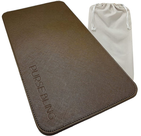 Purse Bling Neverfull MM Base Shaper, Bag Shaper for LV Never full Bags and other LV Totes, Vegan Leather (Brown, MM)
