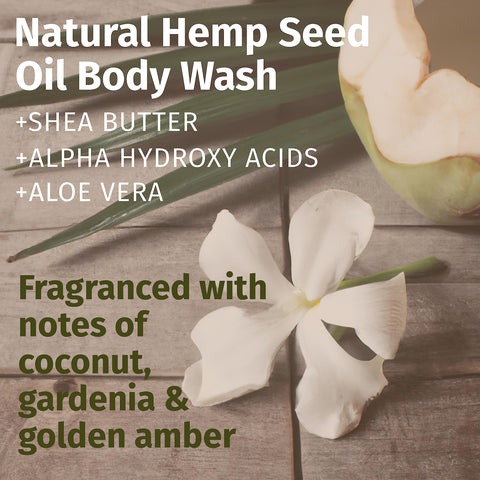 Hempz White Gardenia & Coconut Palm Herbal Body Wash 17 oz