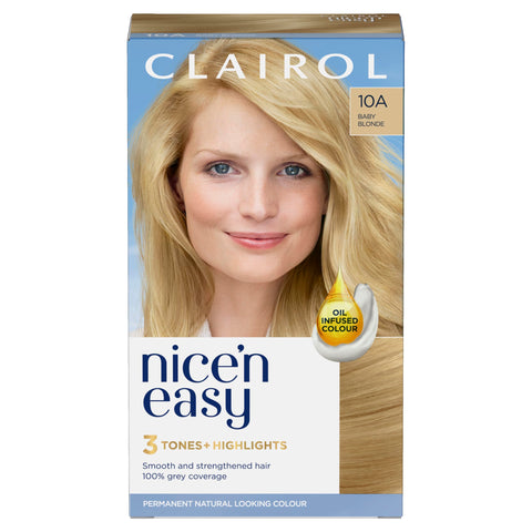 Clairol Nicen Easy CrÃƒÆ’Ã†â€™Ãƒâ€ Ã¢â‚¬â„¢ÃƒÆ’Ã¢â‚¬Â ÃƒÂ¢Ã¢â€šÂ¬Ã¢â€žÂ¢ÃƒÆ’Ã†â€™ÃƒÂ¢Ã¢â€šÂ¬Ã…Â¡ÃƒÆ’Ã¢â‚¬Å¡Ãƒâ€šÃ‚Â¨me Permanent Hair Dye, 10A Baby Blonde, 260g