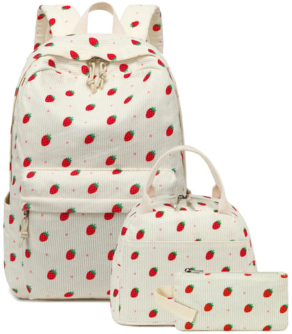 BTOOP School Backpacks for Teen Girls Bookbags Lightweight Canvas Backpack Schoolbag Set