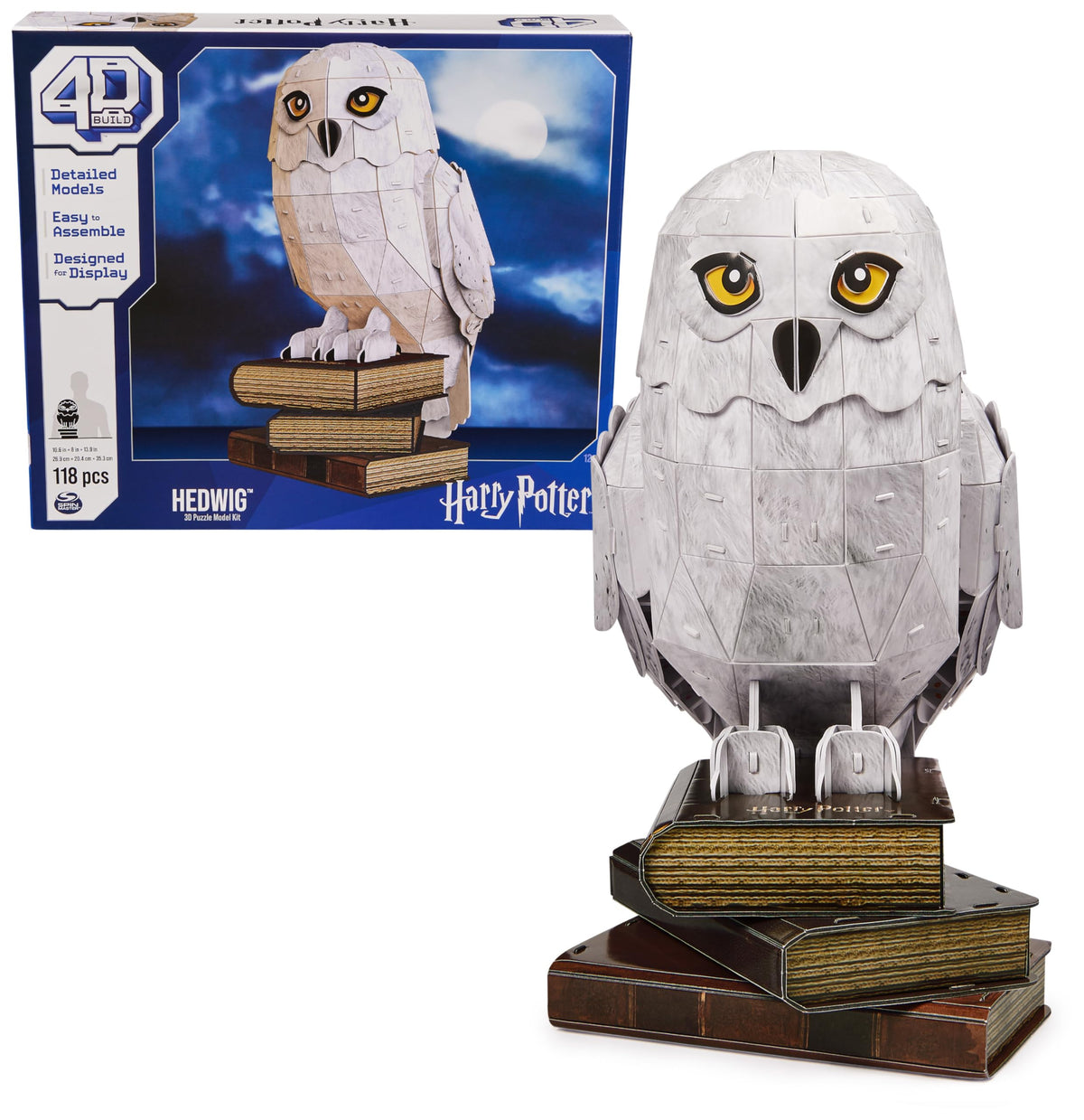 4D Build, Harry Potter Hedwig 3D Puzzle Model Kit 118 Pcs Harry Potter Gifts Desk DÃƒÆ’Ã†â€™Ãƒâ€ Ã¢â‚¬â„¢ÃƒÆ’Ã¢â‚¬Â ÃƒÂ¢Ã¢â€šÂ¬Ã¢â€žÂ¢ÃƒÆ’Ã†â€™ÃƒÂ¢Ã¢â€šÂ¬Ã…Â¡ÃƒÆ’Ã¢â‚¬Å¡Ãƒâ€šÃ‚Â©cor Building Toys 3D Puzzles for Adults & Teens 12+