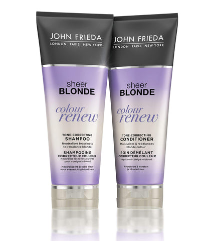 John Frieda Sheer Blonde Colour Renew Tone-Correcting, DUO set Shampoo + Conditioner, 8.45 Ounce, 1 each