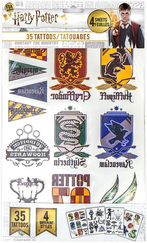 Cinereplicas Harry Potter - Temporary Tattoos (35 tattoos) - Official License