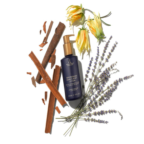 Aromatherapy Associates Replenishing Hand And Body Lotion - Softer & Silkier Hands, Hydrate, Replenish - Sweet Almond Oil, Shea Butter, Lavender, Ylang Ylang, Ho Wood Pure Essential Oil