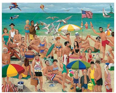White Mountain Puzzles What A Beach - 1000 Piece Jigsaw Puzzle