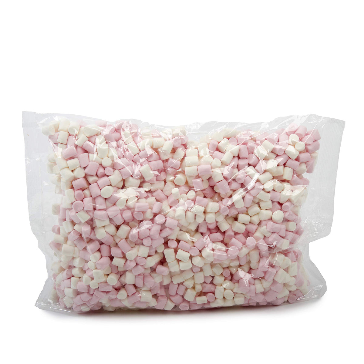 Sephra Mini Marshmallows for Hot Chocolate- Gluten Free Belgian Halal Marshmallows for Topping Waffles, Crepes, Baking, Cake Decorating- Pink & White Marshmallows 1kg Bulk Value Bag- 15 x10mm Mallows