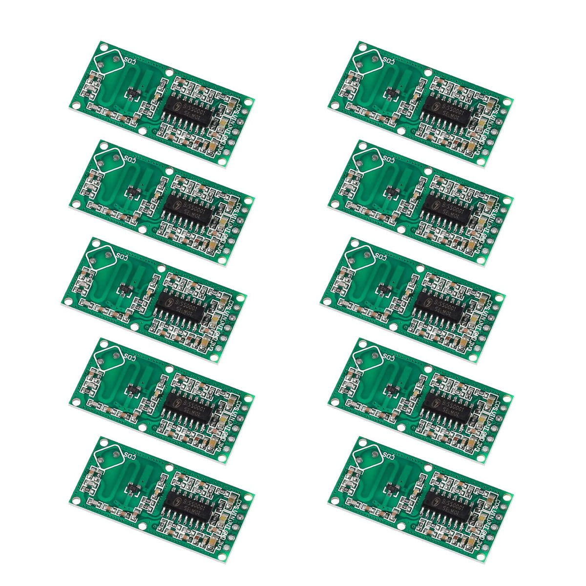 APKLVSR RCWL-0516 Microwave Radar Sensor, RCWL-0516 Switch Module Human Induction Board Detector Human Sensor Body Sensor Module Output 3.3 V, Pack of 10