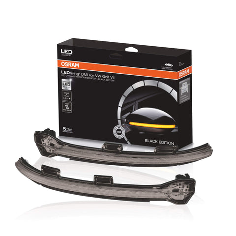 OSRAM LEDDMI 5G0 BK S Black Edition LEDriving Dynamic LED Mirror Indicator for VW Golf VII, 2 Pack