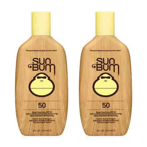 Sun Bum Sun Bum Original Spf 50 Sunscreen Lotion Vegan and Reef Friendly (octinoxate & Oxybenzone Free) Broad Spectrum Moisturizing Uva/uvb Sunscreen With Vitamin E 8 Ounce 2 Pack