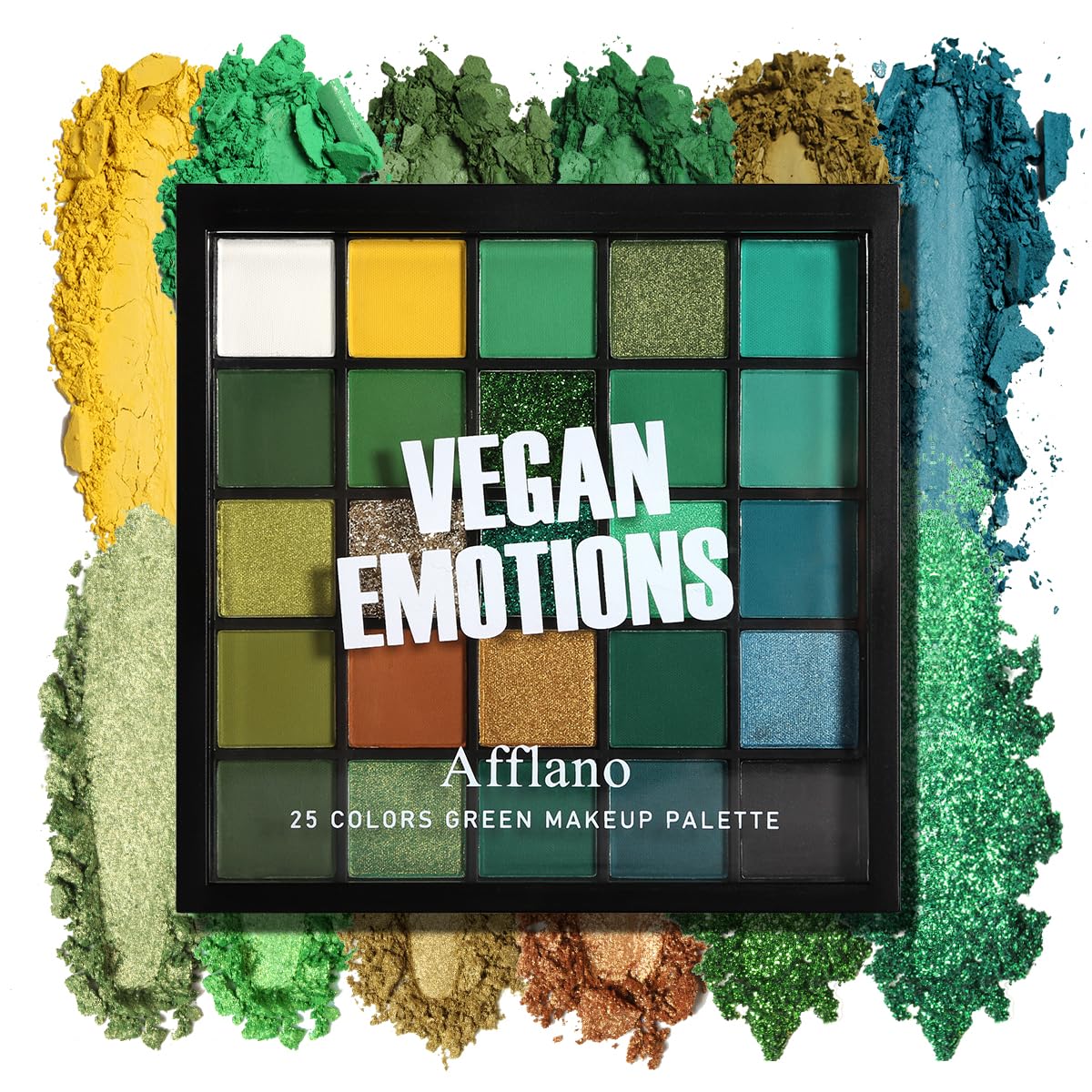 OYGCee Green Eyeshadow Palette,Light Bright Emerald Dark Avocado Neon Green Eyeshadow Shades,25 Colors Matte Shimmer Glitter High Pigmented Eye Shadows Makeup Pallet, Waterproof Makeup Pallete