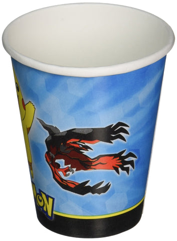 Amscan Electrifyingly Cute Pikachu & Friends Birthday Party Paper Cups (8 Pack), 9 oz, Blue