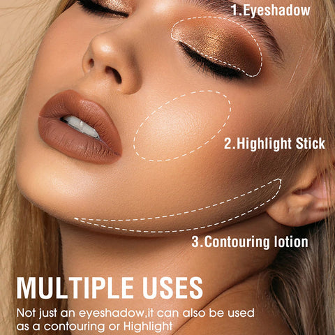 RoseFlower 8 Colors Eyeshadow Shimmer Stick, Highlighter Eye Shadow Stick Set, Colorful Eyeshadow Pencil Crayon Creamy, Waterproof Pearly Sparkle Glitter Cream Stick Pen EyeLiner Makeup for Women
