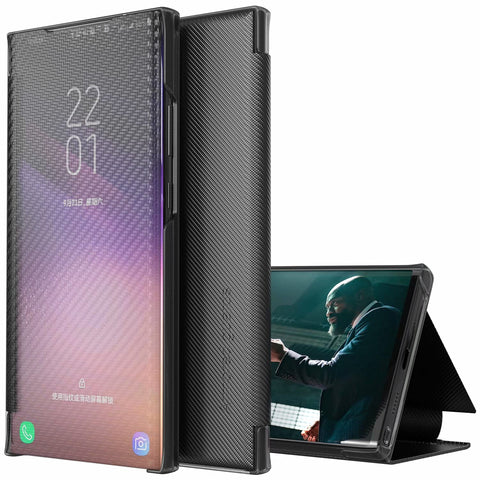 TingYR Case for Samsung Galaxy Note 20 Ultra Cover, Smart Ultra Slim Flip Case, Anti-Scratch, Magnetic Closure, Stand Function, Cover Case for Samsung Galaxy Note 20 Ultra.(Black)