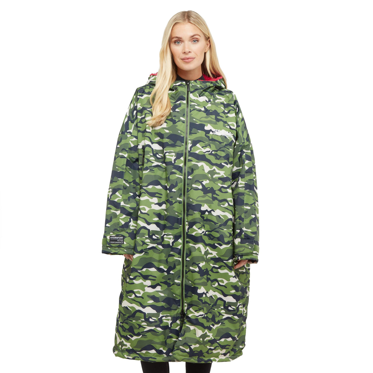 Regatta Outdoor Active Unisex Waterproof Changing Robe - Camo/Pink - SM
