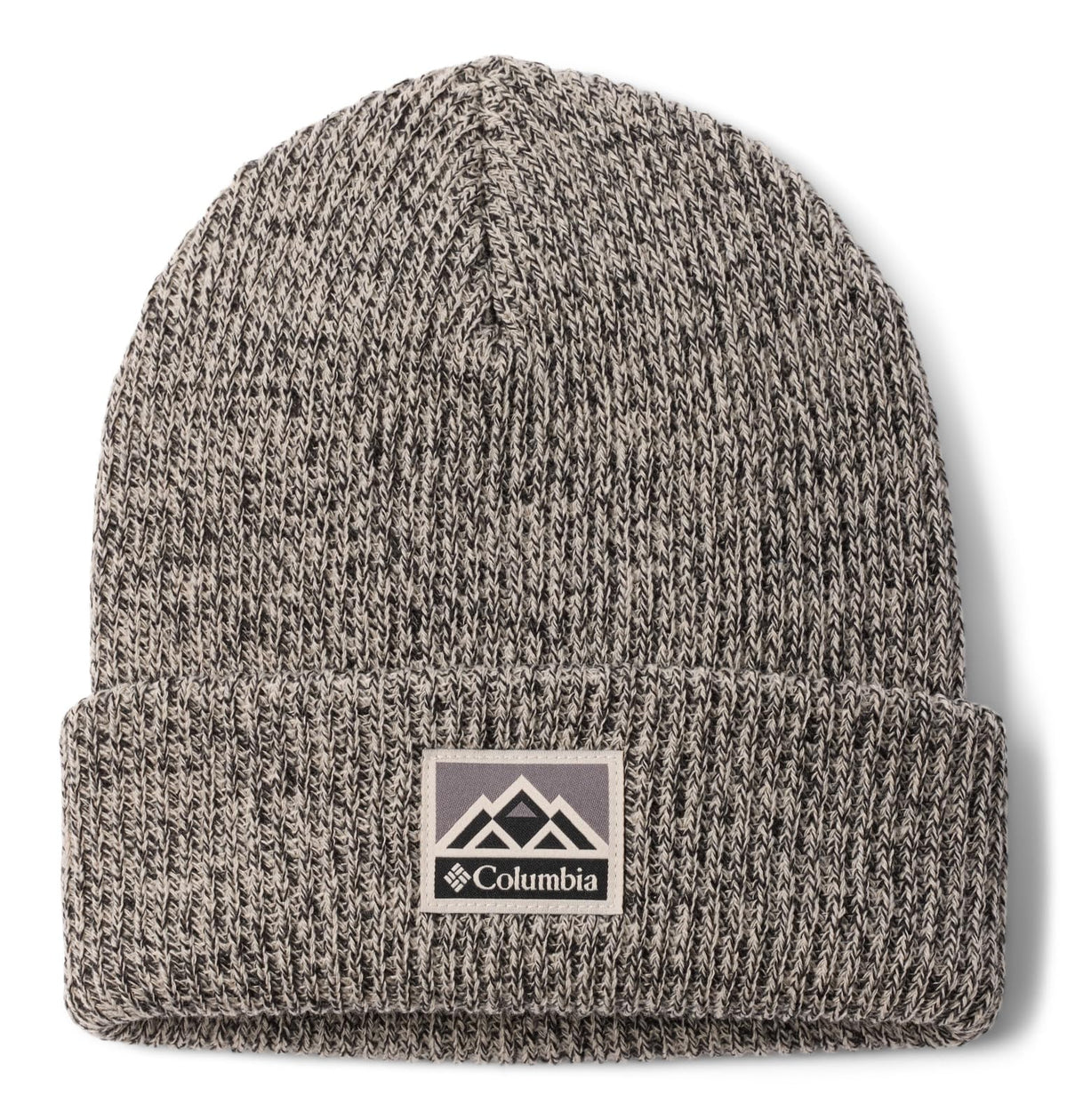 Columbia Unisex Whirlibird Cuffed Beanie, Dark Stone/Black Marled/Mountains, O/S