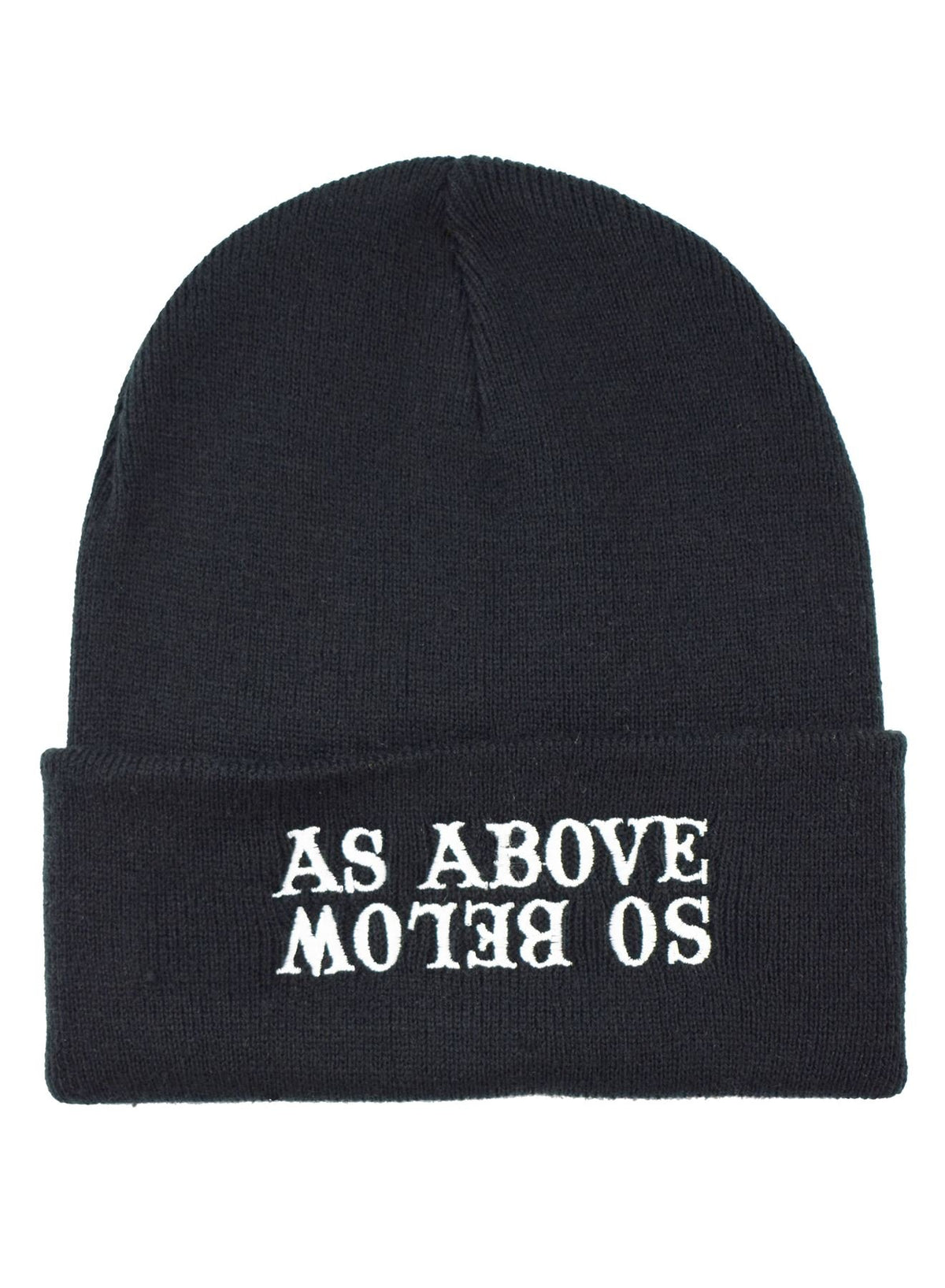 Darkside As Above So Below Beanie Hat Alternative Knitted Beanie Black
