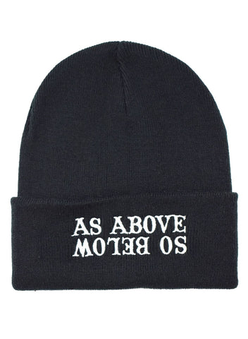 Darkside As Above So Below Beanie Hat Alternative Knitted Beanie Black