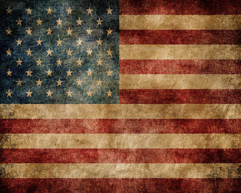 Vintage American Flag 504 Piece Jigsaw Puzzle 16" X 20"