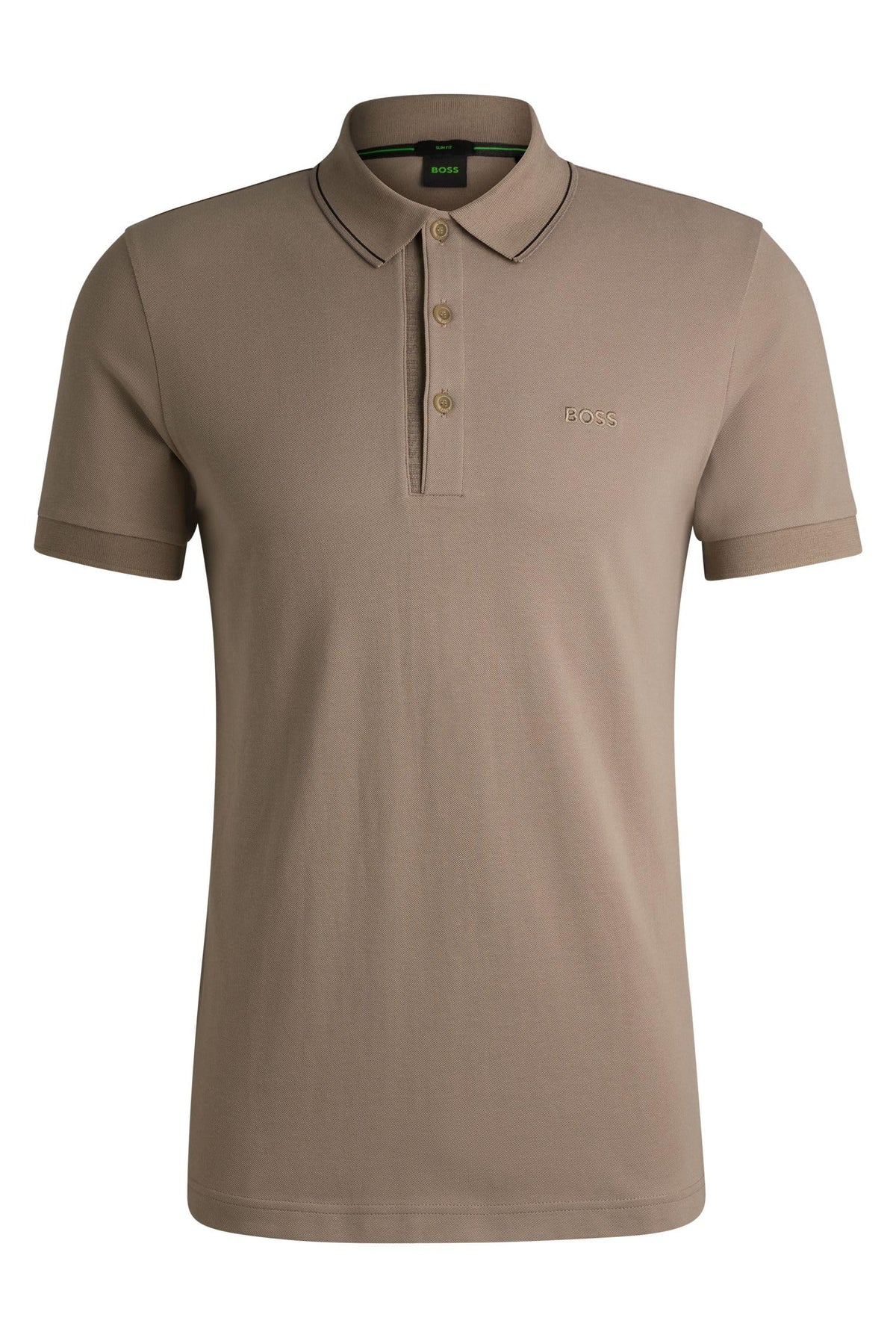 BOSS Mens Paule 4 Cotton-piqué Slim-fit Polo Shirt with Tonal Logo