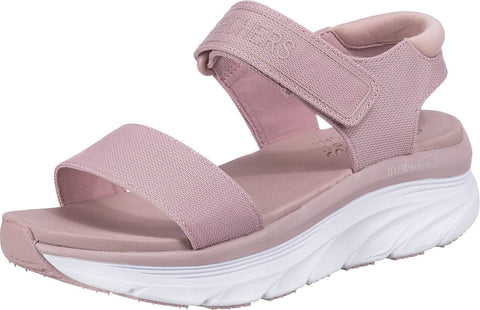 Skechers Cali Women's Women's D'LUX Walker-New Block Sport Sandal, Blush, 10