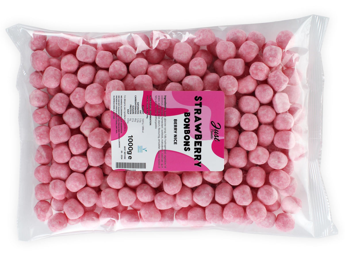 Just Treats Bonbons - Strawberry (1 Kilo Party Bag)